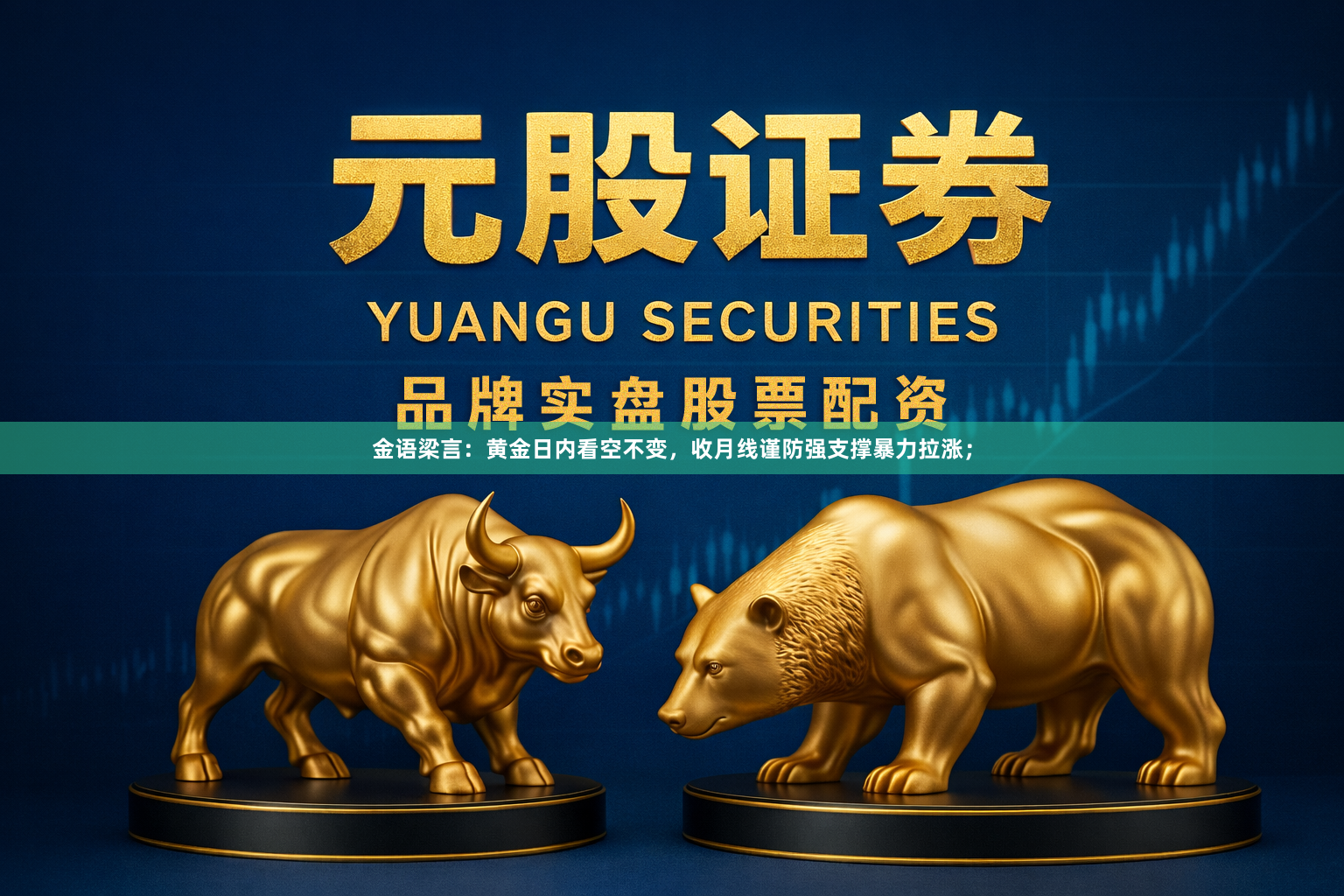 金语梁言：黄金日内看空不变，收月线谨防强支撑暴力拉涨；